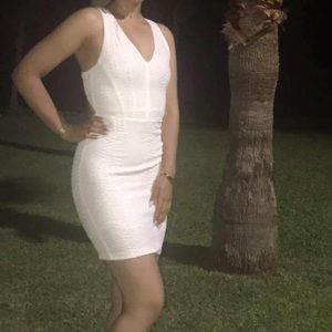 Classy white cutout dress